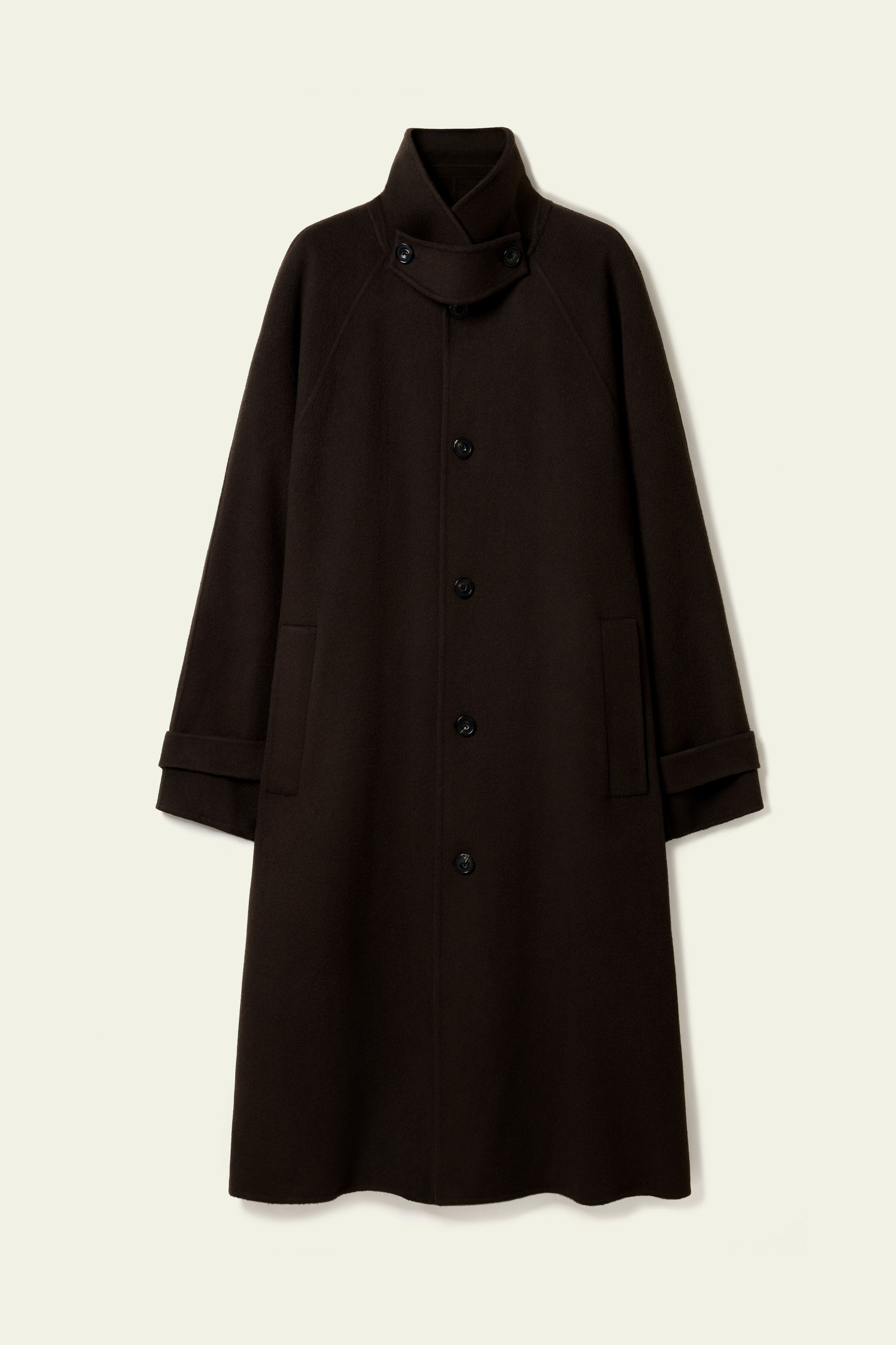 Oversized Double-Faced Silk-Wool Coat | LilySilk