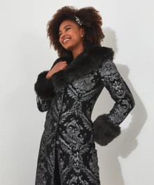 Statement Jacquard Coat | Joe Browns