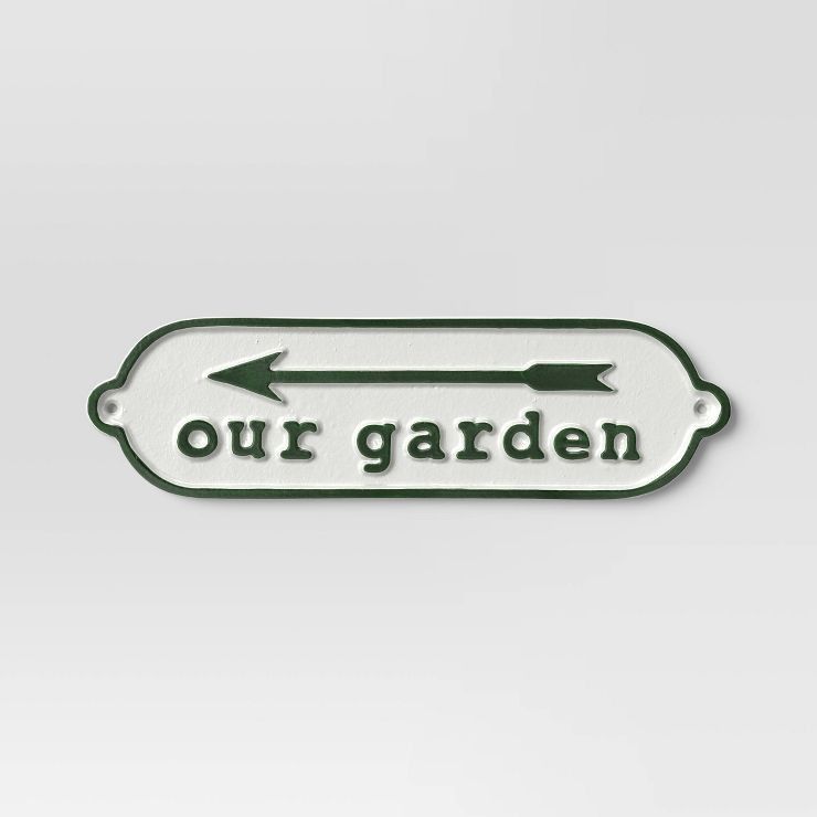 Our Garden Aluminum Wall Sign Green/White - Smith & Hawken™ | Target