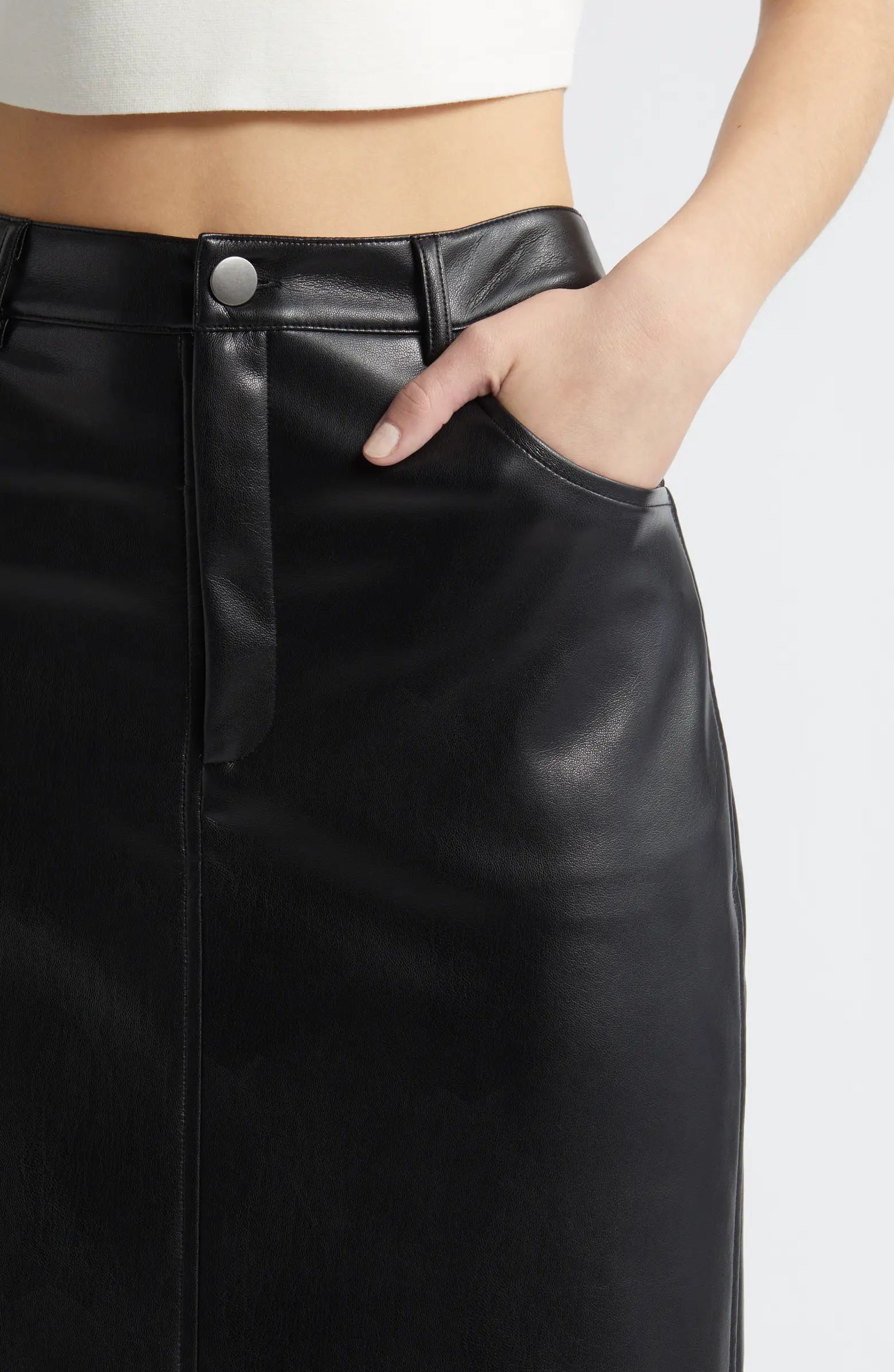Open Edit Faux Leather Maxi Skirt | Nordstrom | Nordstrom