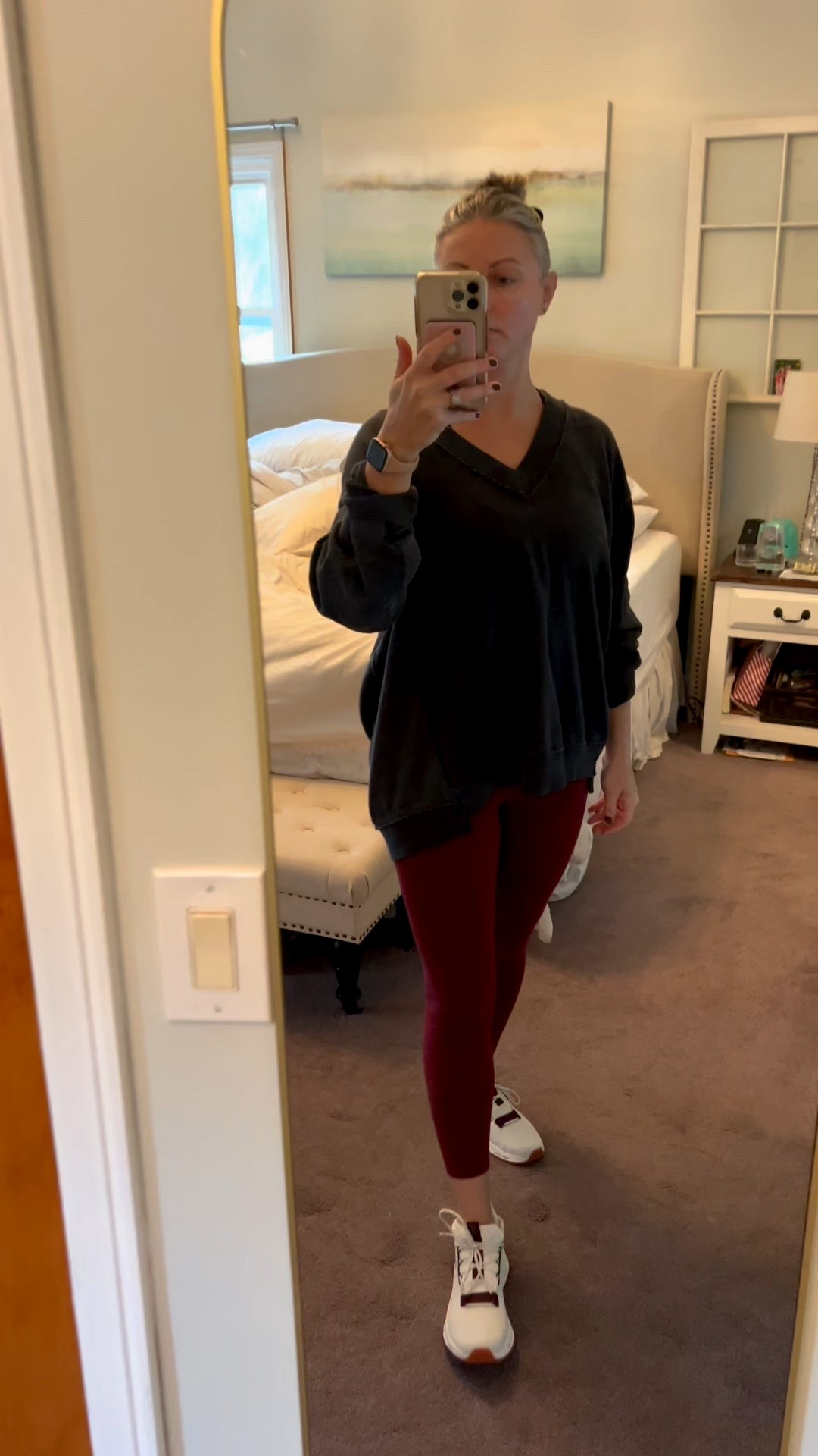 On Sundays, we don’t make our beds and we are comfy, casual and do whatever we feel like doing. Today I’m going to be doing some organizing and some errands so I am comfortable in these in motion leggings from Target and of course I pair them with my favorite OnCloud sneakers.

#LTKmomlife #LTKdayinmylife #LTKootd