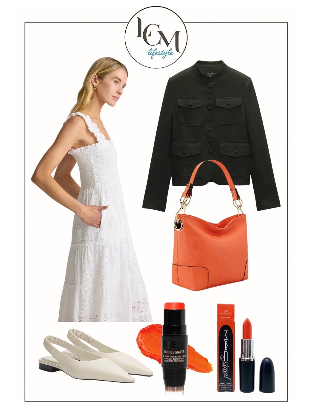 Pair this sweet dress with the downtown vibe of these pointy toe slingbacks and a statement blazer you’ll own, and style, forever. No one will expect this fab orange bag or this blush Sofia Richie Grainge wore at her wedding- proving it wears ‘super chic Parisian wedding bride’ not clown college graduate. Blot this lip shade over heavily lip balmed lips for a subtle orange crush moment and a beauty look your friends will demand deets about…
#lcmlifestyle #orangecrush #slingbacks #sale

#LTKootd #LTKBeauty #LTKWorkwear