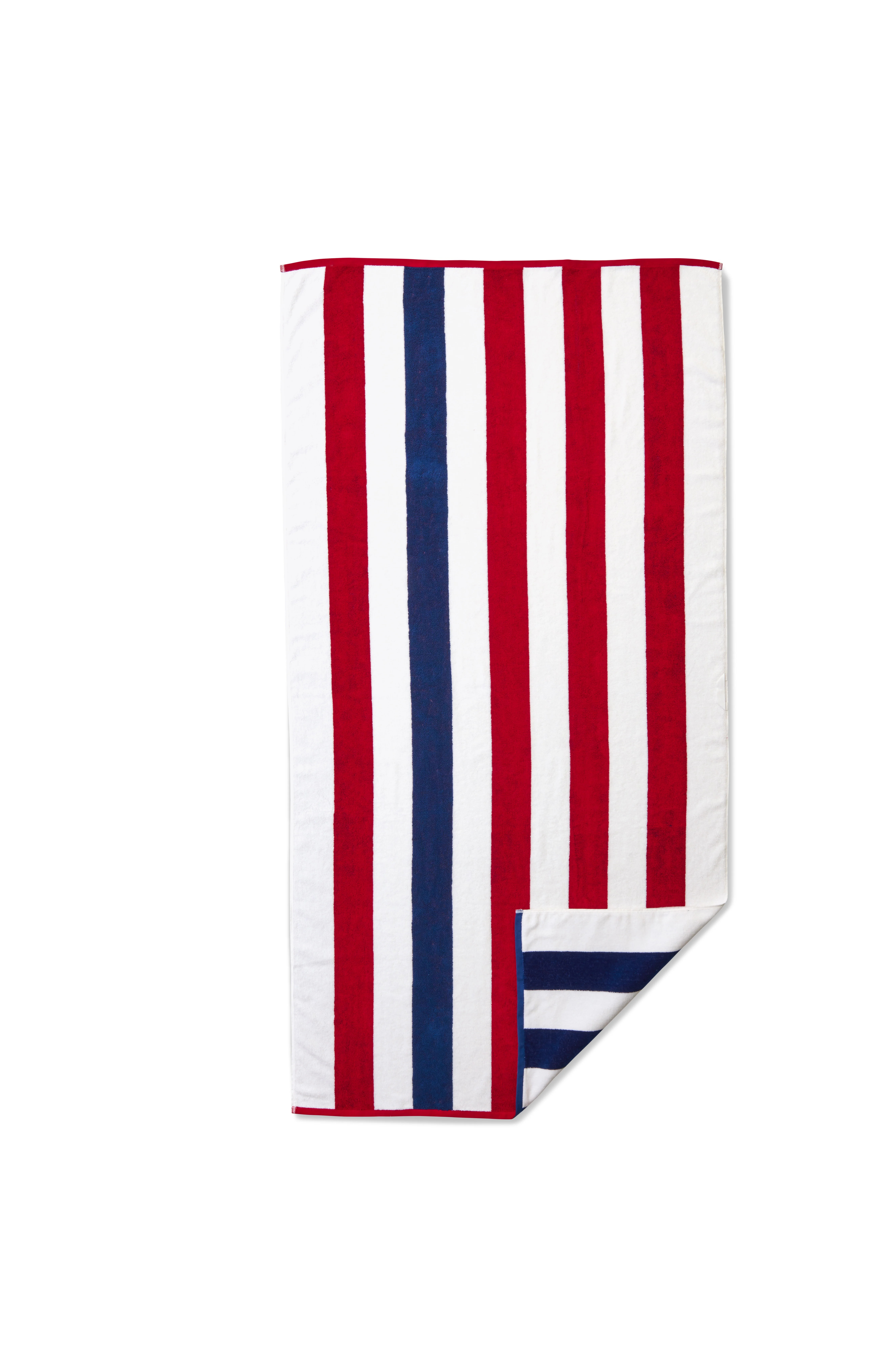 Better Homes & Gardens Cabana Reversible Striped Beach Towel, Blue & Red | Walmart (US)