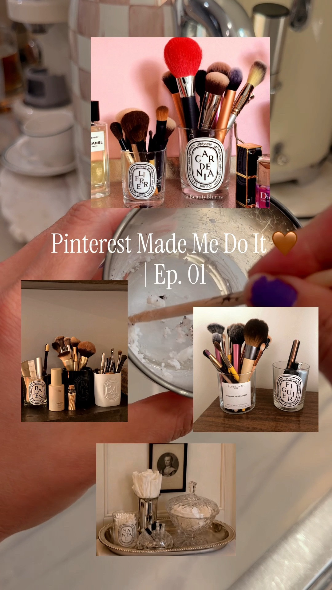 Pinterest Made Me Do It 🤎 | Ep. 01

My Jo Malone candle was too pretty to throw away… so I turned it into a makeup brush holder. ✨
A little Pinterest-inspired idea that made my vanity look so much prettier. 🤎

Would you try this?

#PinterestMadeMeDoIt #JoMalone #VanityInspo #BeautyOrganization #PinterestIdeas #MakeupOrganization #LuxuryBeauty #AestheticHome #BeautyInspo

#LTKstorytime #LTKHome