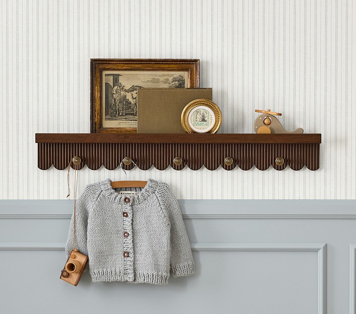 Chris Loves Julia Scallop Hook Rack (36") | Pottery Barn Kids