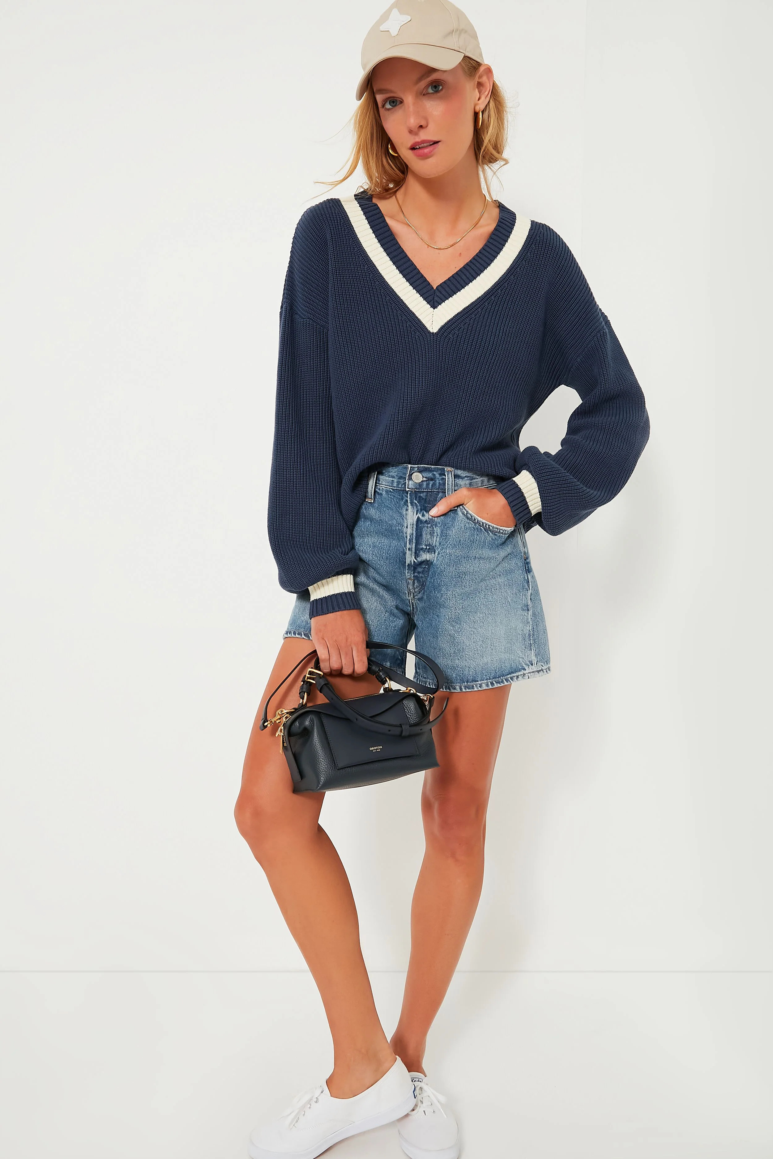 Washed Navy Ashe Sweater | Tuckernuck (US)