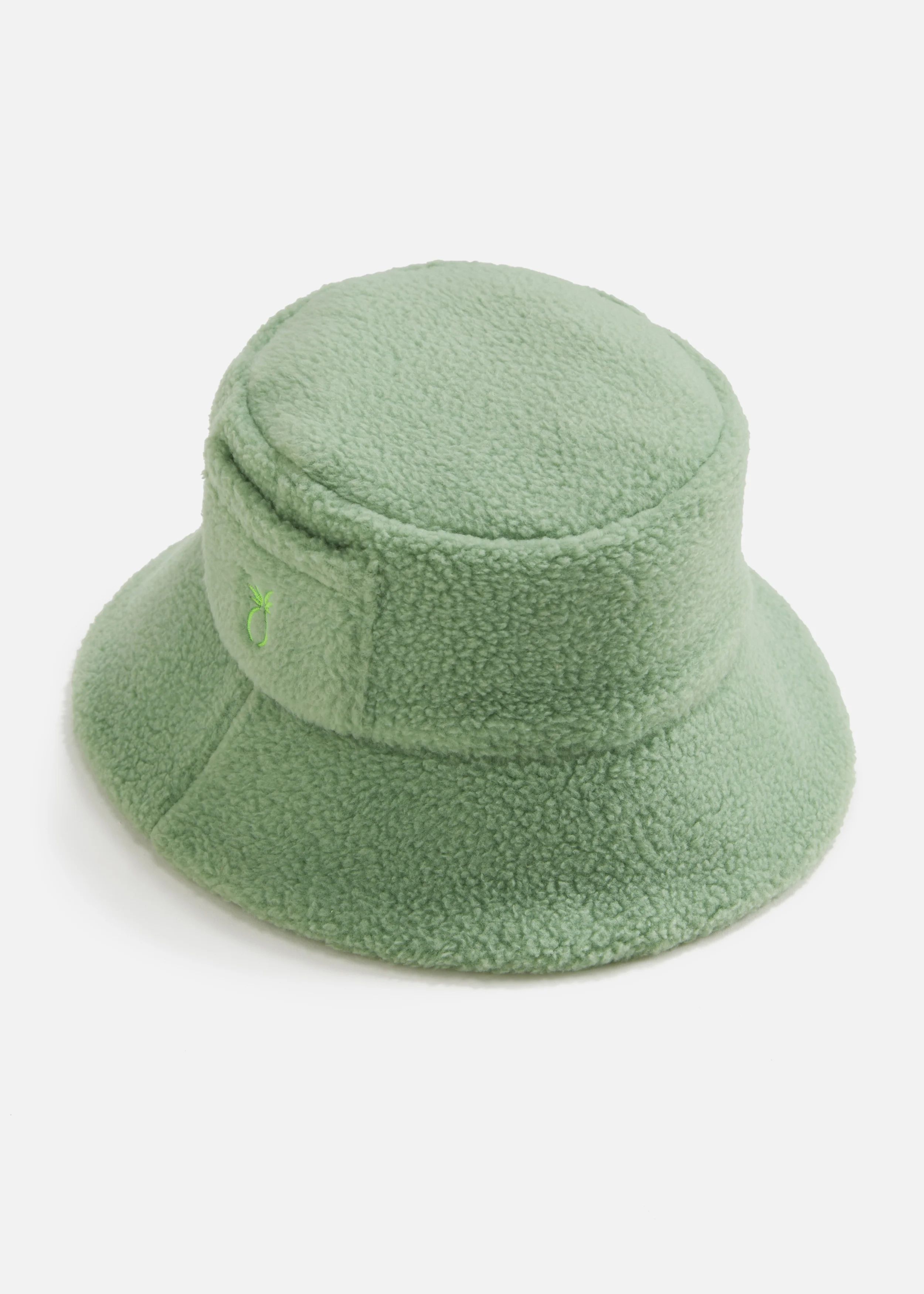 Blindbrook Bucket Hat in Sherpa Fleece (Basil) | Dudley Stephens