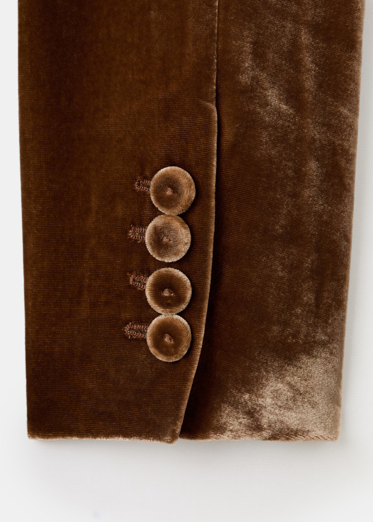 Double-breasted velvet suit jacket | MANGO (UK)