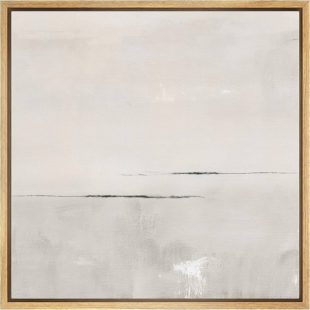 SIGNWIN Framed Canvas Print Wall Art Watercolor Pastel Gray Abstract Landscape Nature Shapes Illu... | Amazon (US)