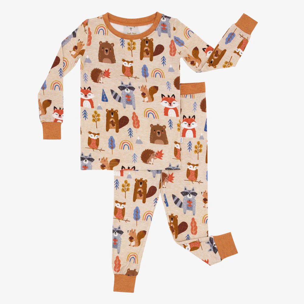 Woodland Friends Two-Piece Pajama Set | Little Sleepies