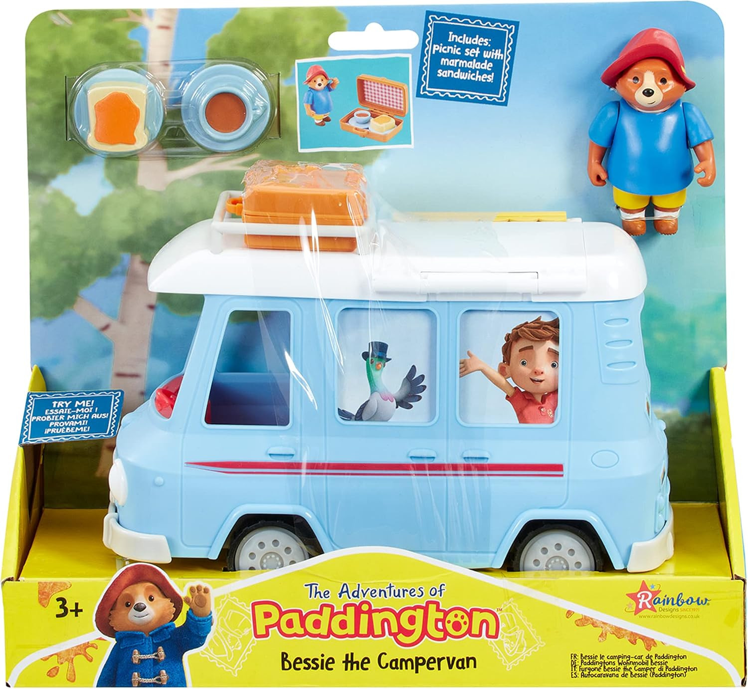 Rainbow Designs Paddington Bear's Bessie Camper Van– Vehicle Role Play Toys for Kids 3+ - Toddler Car Toy with Removable Roof | Amazon (UK)
