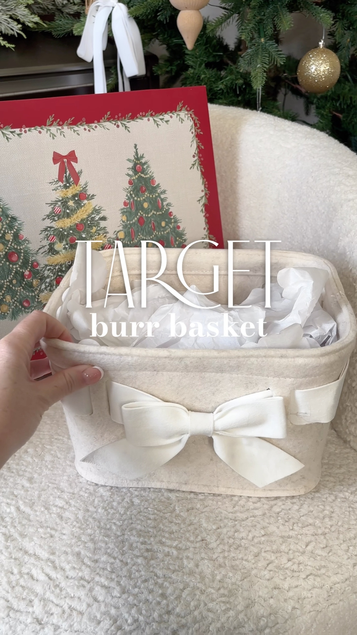 Make a burr basket with me - everything seen here is from Target! The $10 felt baskets are back and even cuter this year! This is a perfect gift for your friend, sister, sister in law, teen, etc. #holidaygift #giftidea #gifts #christmas #burrbasket #holiday #target #targetstyle #target #targetchristmas #LTKCyberWeek

#LTKCyberWeek #LTKGiftGuide #LTKHoliday