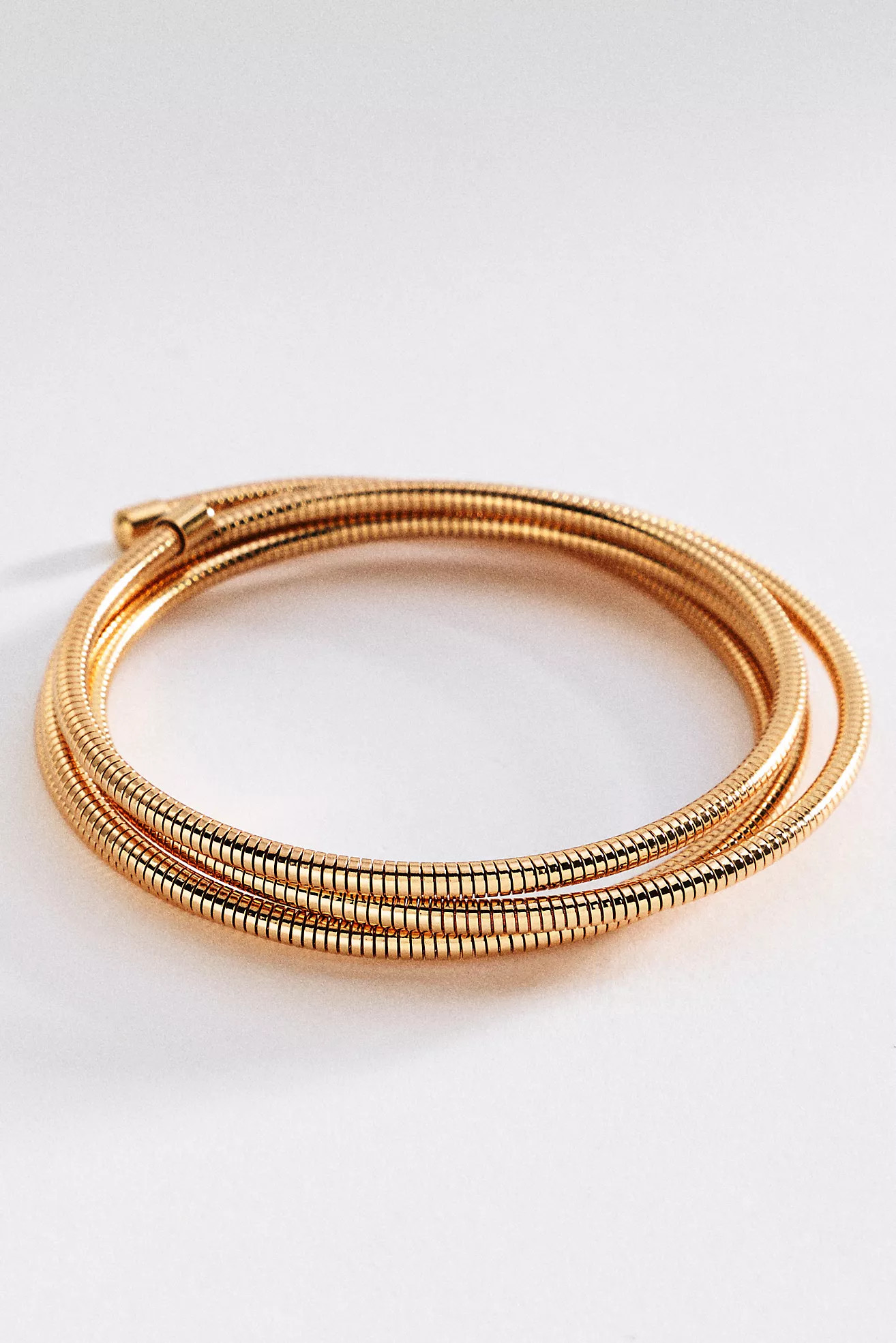 Ribbed Metal Wrap Bracelet | Anthropologie (US)