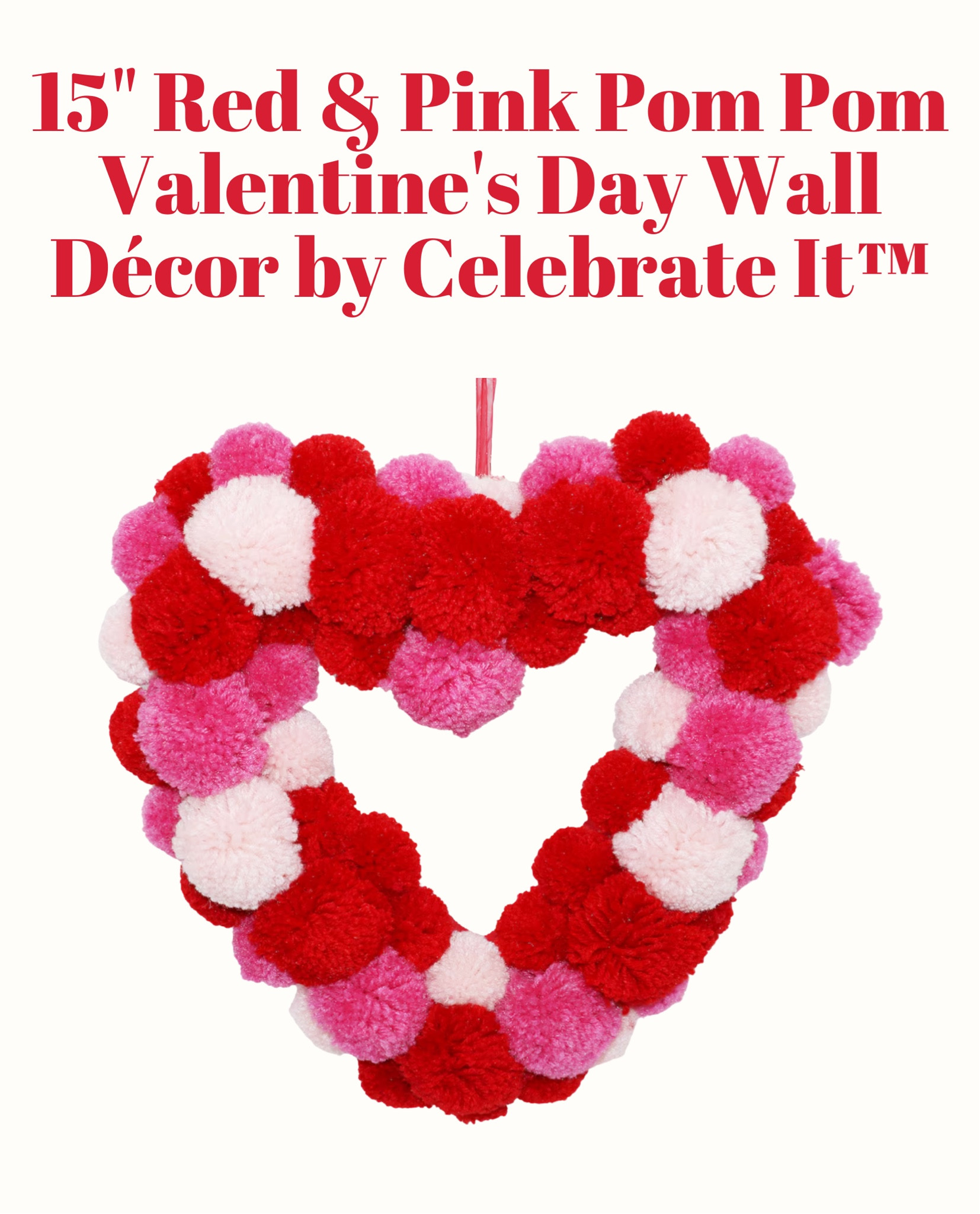 💕 Add a pop of charm to your space with the 15" Red & Pink Pom Pom Valentine's Day Wall Décor by Celebrate It™!

This festive piece is perfect for bringing a touch of whimsy to your home. Whether it’s on your mantel, front door, or craft room, these playful pom poms will set the Valentine’s mood.

✨ Fun, fluffy, and full of love!
✨ A quick way to add Valentine's vibes to any room.

💌 Grab yours at Michaels and spread the love!

#LTKSeasonal #LTKFindsUnder50 #LTKHome