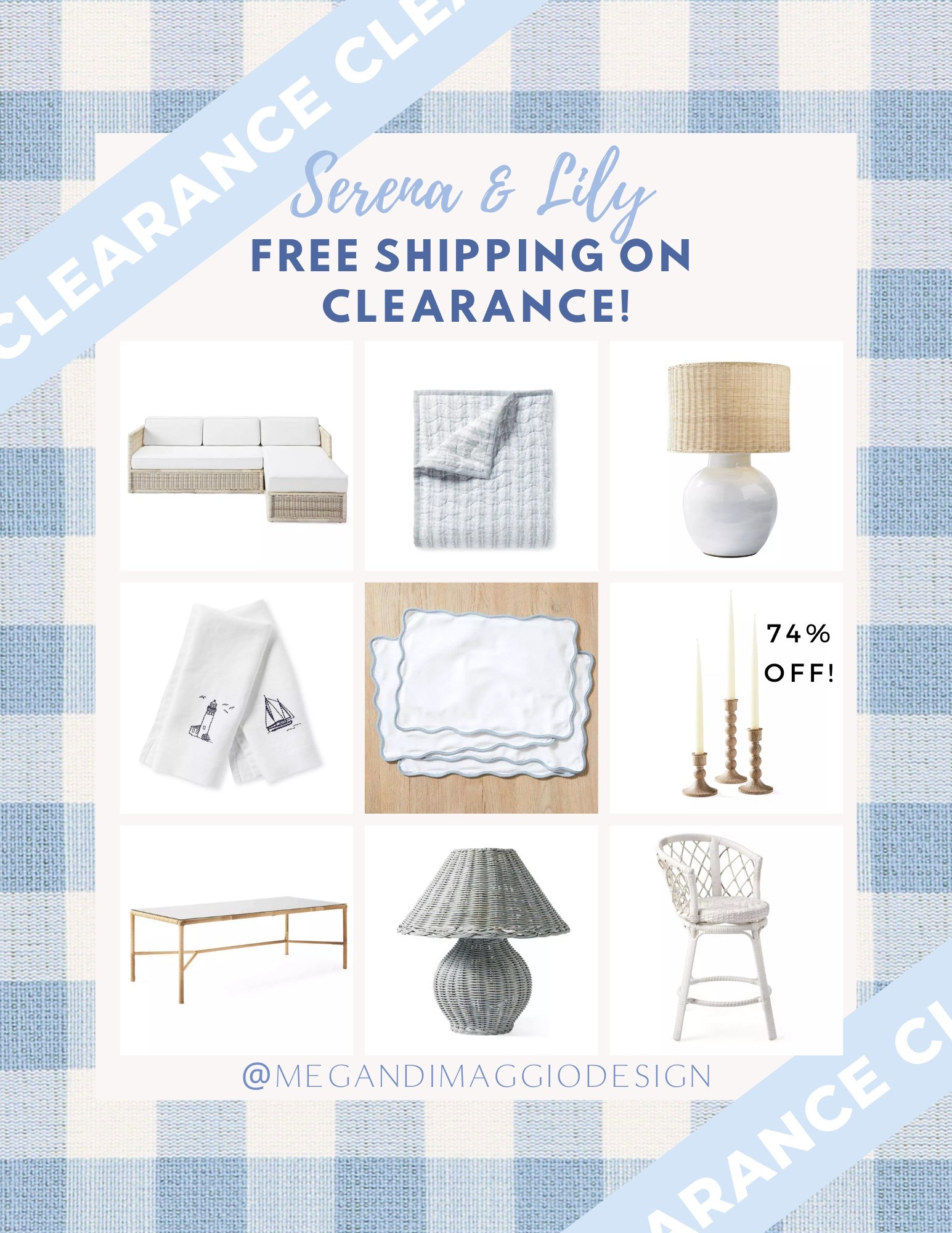 LIMITED TIME ONLY!! Serena & Lily has free shipping on all of their clearance items!! 🙌🏻 They only do this a few times a year so if you’ve been eyeing something, now is your chance to snag!! Quantities are limited so don’t wait!! Even more deals linked 🫶🏻

#LTKSaleAlert #LTKSeasonal #LTKHome