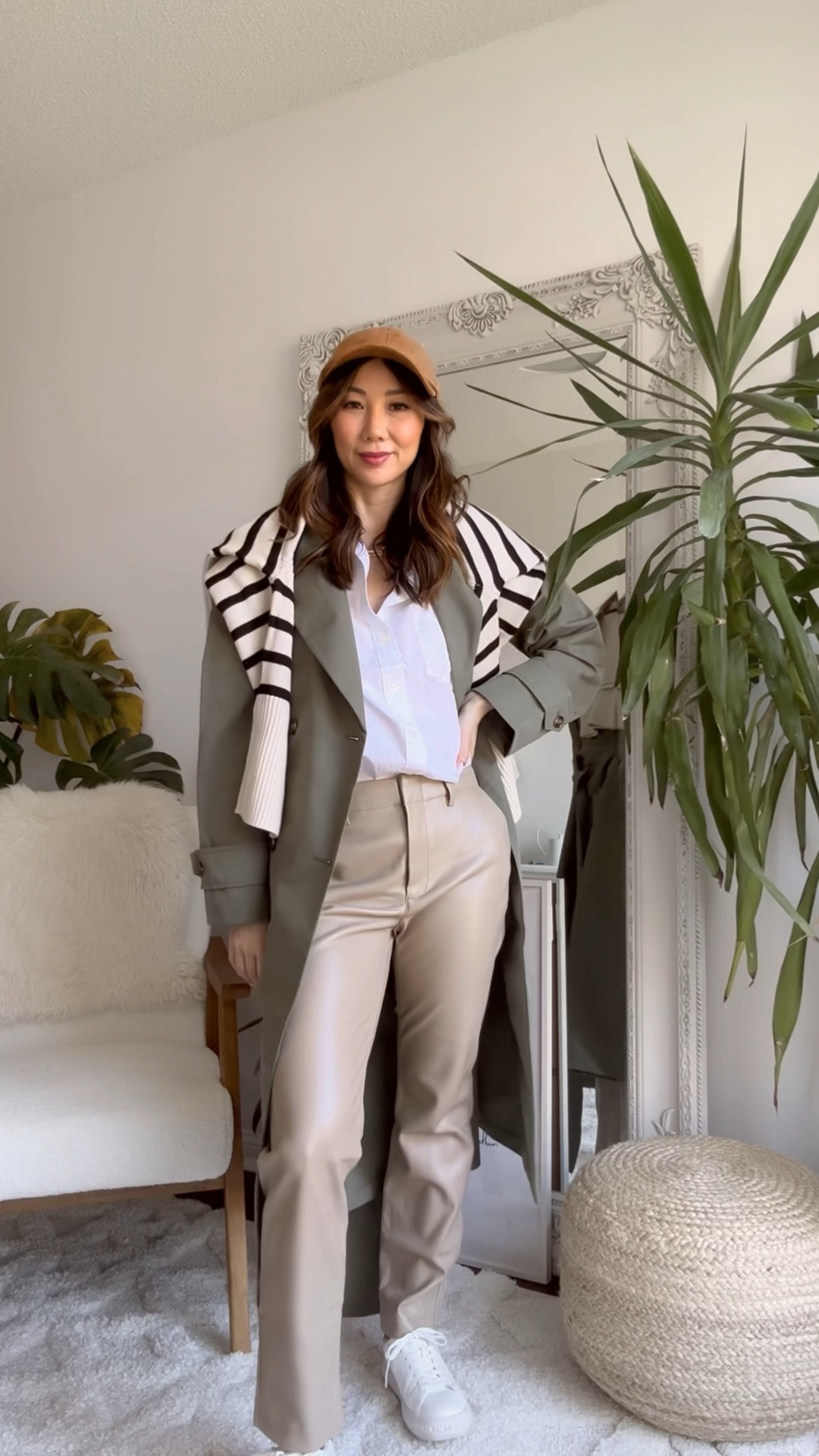 GRWM: Casual fall layered with some new basics from @gap. They have great pieces that you can easily dress up or down like this classic button down shirt, faux leather pants, classic trench coat, and striped sweater!

#ad #gapcanada #howyouweargap #gaptoschool #shopltk 

#LTKSale #LTKFind #LTKSeasonal