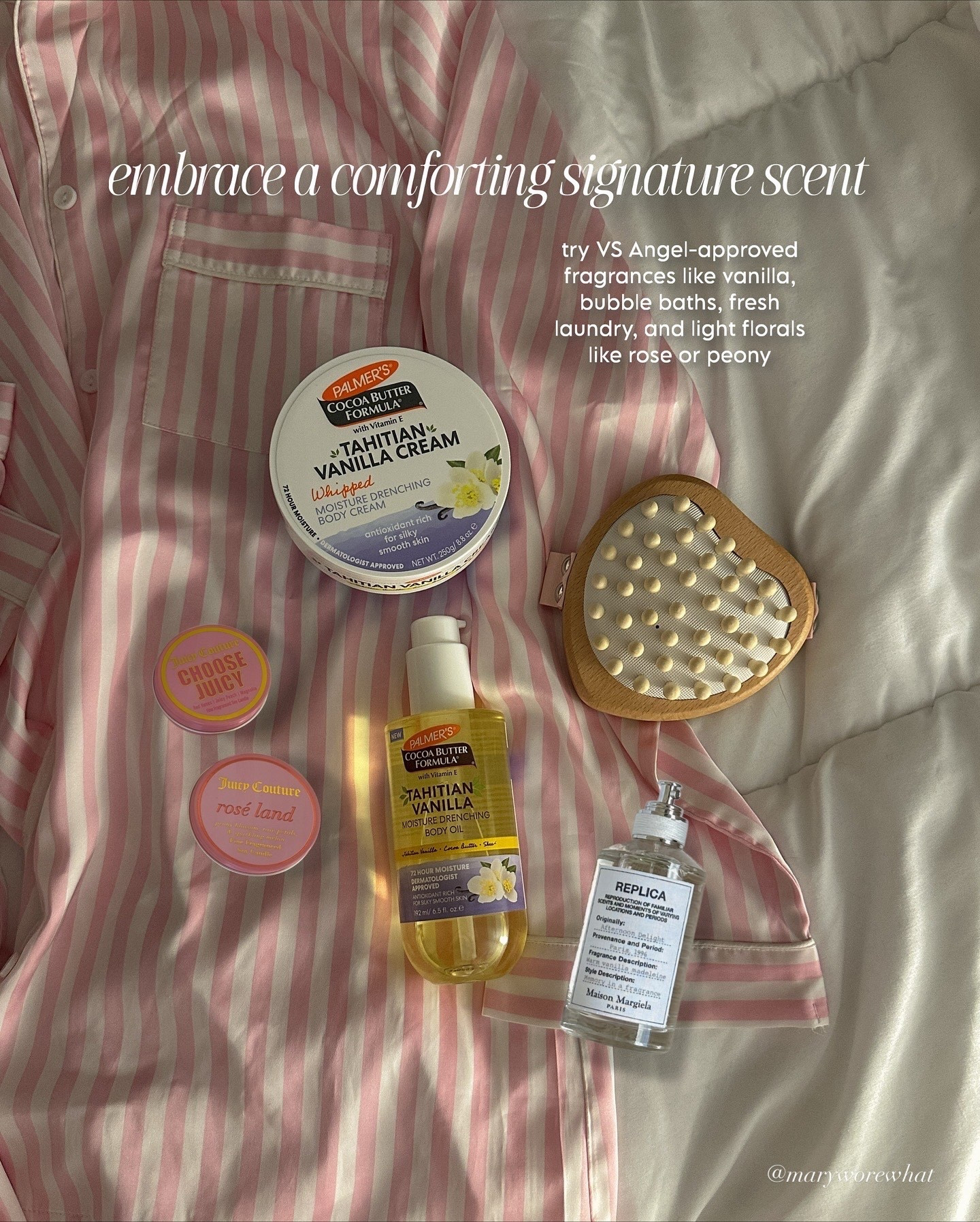 from my latest ig post - How to get the Victoria’s Secret Angel Aesthetic 💕🌸🎀: 

in honor of the Victoria’s Secret fashion show having a comeback (!), here are simple habits + luxuries you can do to give VS Angel energy in your daily life 🩷👼🏼🎀 

• it’s time to find your signature scent if you haven’t already! Angel-approved favorites include Victoria’s Secret fragrances + body sprays (obv), but anything with hints of vanilla, light florals, or a fresh clean scent certainly gives off the same vibes 🌸

• and lastly: TREAT YOURSELF. whether it’s cutie pink designer items, simple luxuries, or a new outfit or routine - you’ll have something to look forward to after you meet your goals 🫶

💭SAVE these glow up tips for your next VS Angel aesthetic moment
[if you’ve read this far ilysm! lmk if u want a part II]

[#victoriassecretaesthetic #glowuptips #itgirlenergy #pinkcore #selfcareglow glow up tips, it girl energy, pinkcore, self care glow, vs bombshell runway show, model off duty pinterest vibes] 

#LTKBeauty #LTKFindsUnder50 #LTKGiftGuide