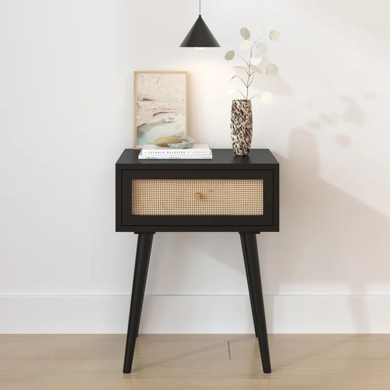 Nico 23'' Tall Solid Wood End Table with Storage | Wayfair North America