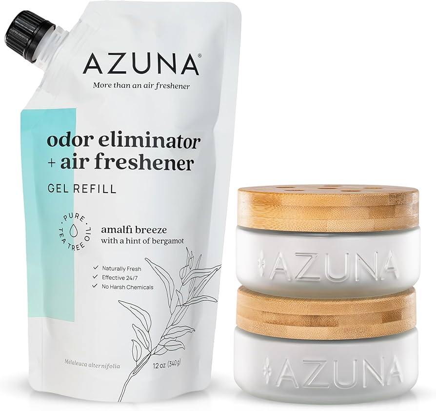 Azuna Air Freshener & Odor Eliminator for Strong Odor | 2 Room Kit Includes (2) 8 oz. Empty Luxe ... | Amazon (US)