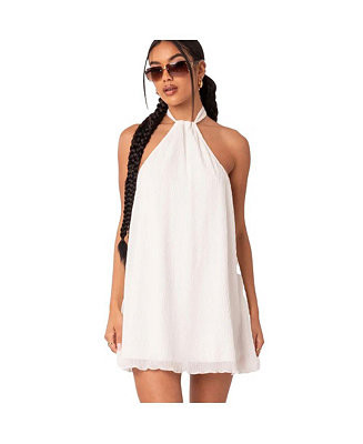 Edikted Women's Palma Open Back Halter Mini Dress - Macy's | Macy's