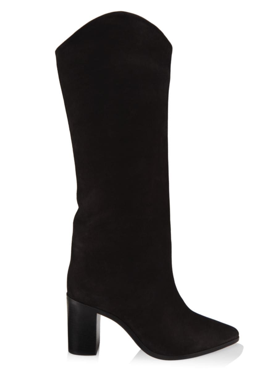 Schutz Maryana 85MM Nubuck Knee-High Boots | Saks Fifth Avenue