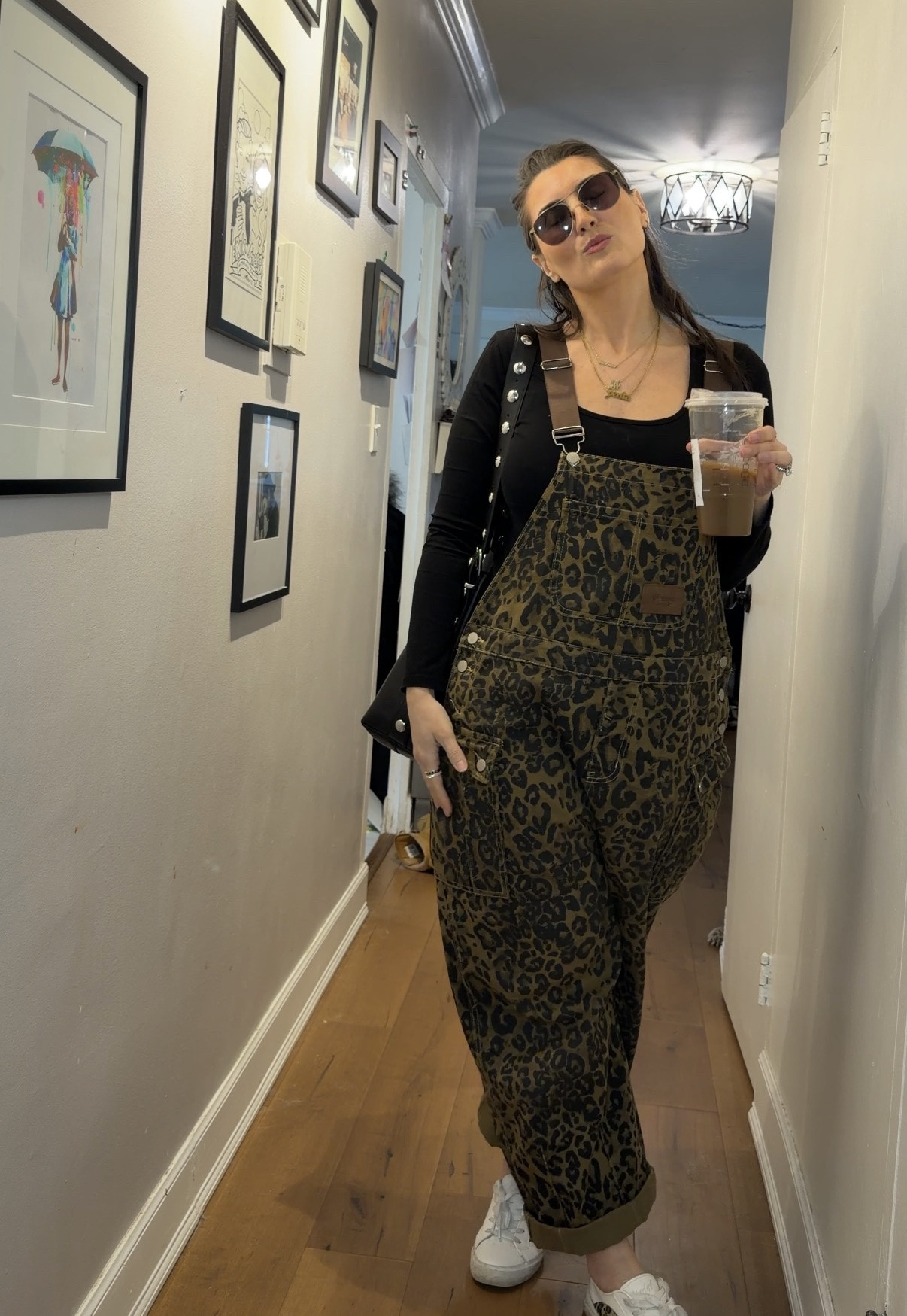 You’ll find me in my leopard overalls all spring! Cutest casual spring outfit and always get compliments. If between sizes go down! Paired w black bodysuit and my #1 on the go mom bag from madewell  

#LTKmomlife #LTKMidsize #LTKootd