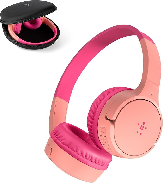 Belkin SoundForm Mini w/Case - Wireless Bluetooth Kids Headphones with 30H Battery Life, 85dB Saf... | Amazon (US)
