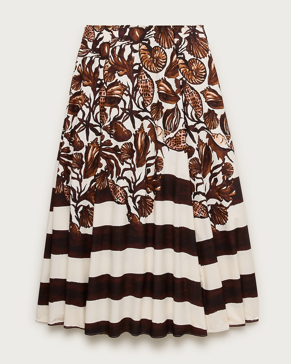 Side-pleat midi skirt in lobster &amp; seashell print | J. Crew US
