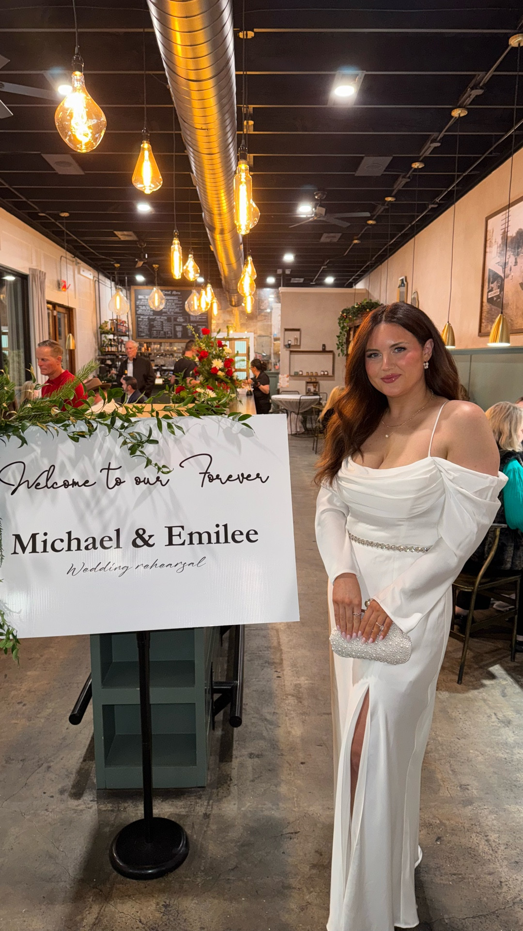 ’Twas the night before we said I do 🤍✨ This Birdy Grey long white dress was my rehearsal- dinner look — styled with a rhinestone belt, bow heels, and Birdy Grey bridal earrings and necklace for a chic, affordable bridal look. The weight of the dress is perfect for a wedding or white party any time of the year. Note: I added an extra strap so I wouldn’t have to wear a bra! It was so worth it and loved the entire look styled 


#birdygrey
#birdygreypatner
Rehearsal dinner dress 
Winter wedding 
White bow kitten heels 
Wedding 
White party dress 
Long rehearsal dinner dress 
Rhinestone belt 
Pearl clutch purse 
Bridal handbags 
Valentine’s Day Wedding 
Christmas Wedding

White clutch bag ( with straps to add or remove depending on the look you want!) 

#LTKspring 


#LTKWedding #LTKgrwm