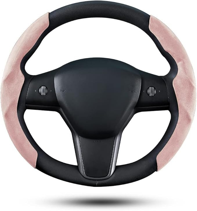 Custom-Fit for Tesla Steering Wheel Cover, Tesla Model Y / 3 Suede Steering Wheel Cover, Non-Slip... | Amazon (US)