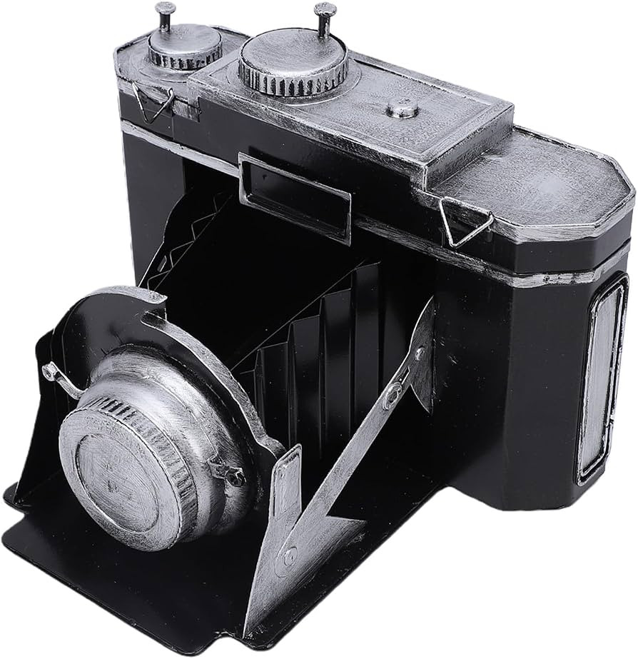 Retro Camera Desk Ornament, Vintage Metal Camera Decor with Premium Iron Material for Photography... | Amazon (US)