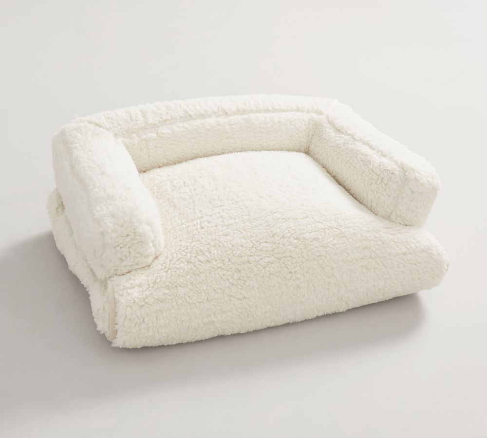 3-In-1 Pet Bed - White Sherpa Faux Fur | Pottery Barn (US)