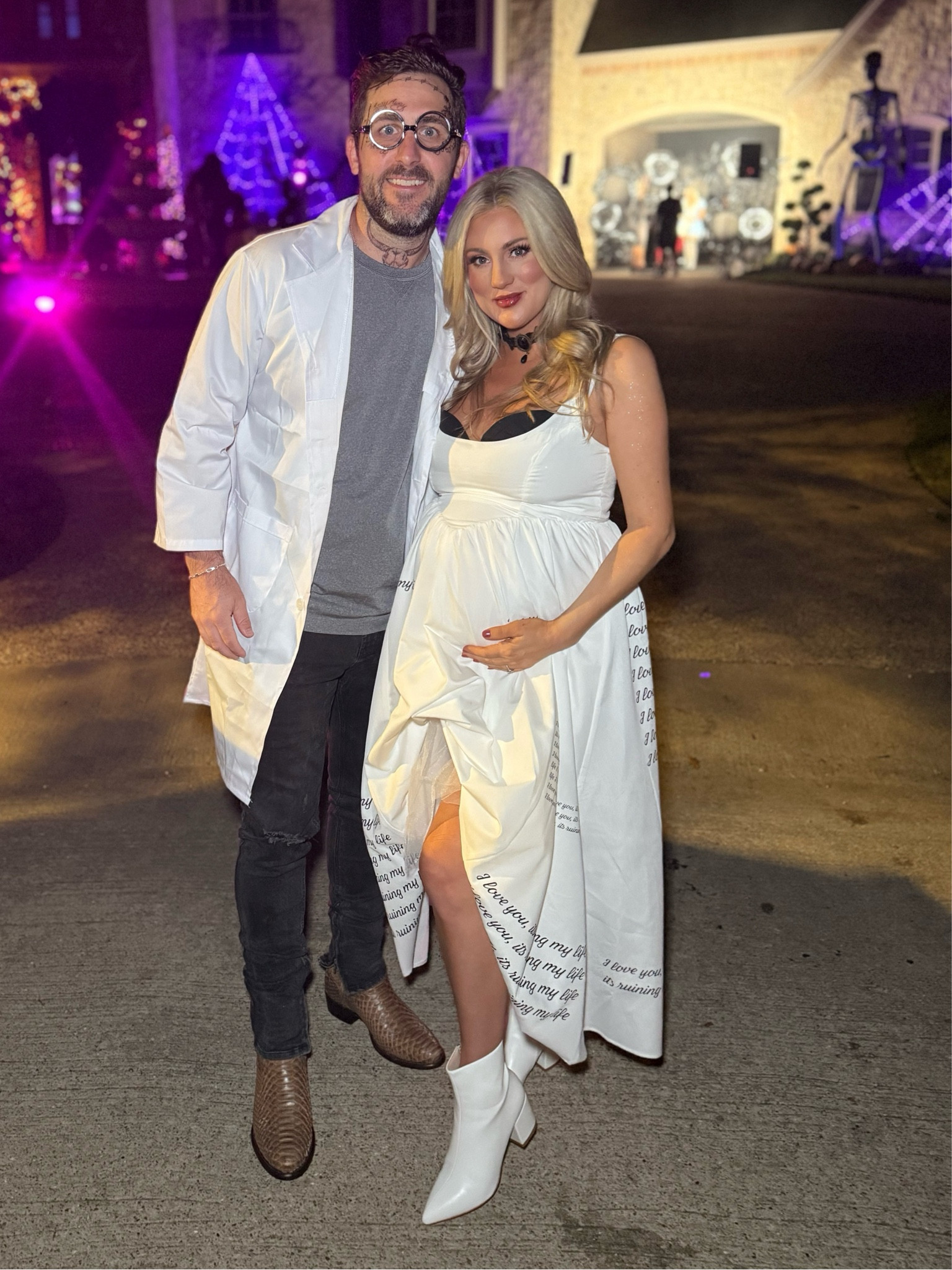 The Tortured Pregnancy Department TTD featuring Taylor swift and post Malone Halloween costumes! Pregnancy style, couples Halloween costume, eras tour outfit, Halloween party 

Wearing a large during pregnancy! 

#LTKHalloween #LTKBump #LTKStyleTip