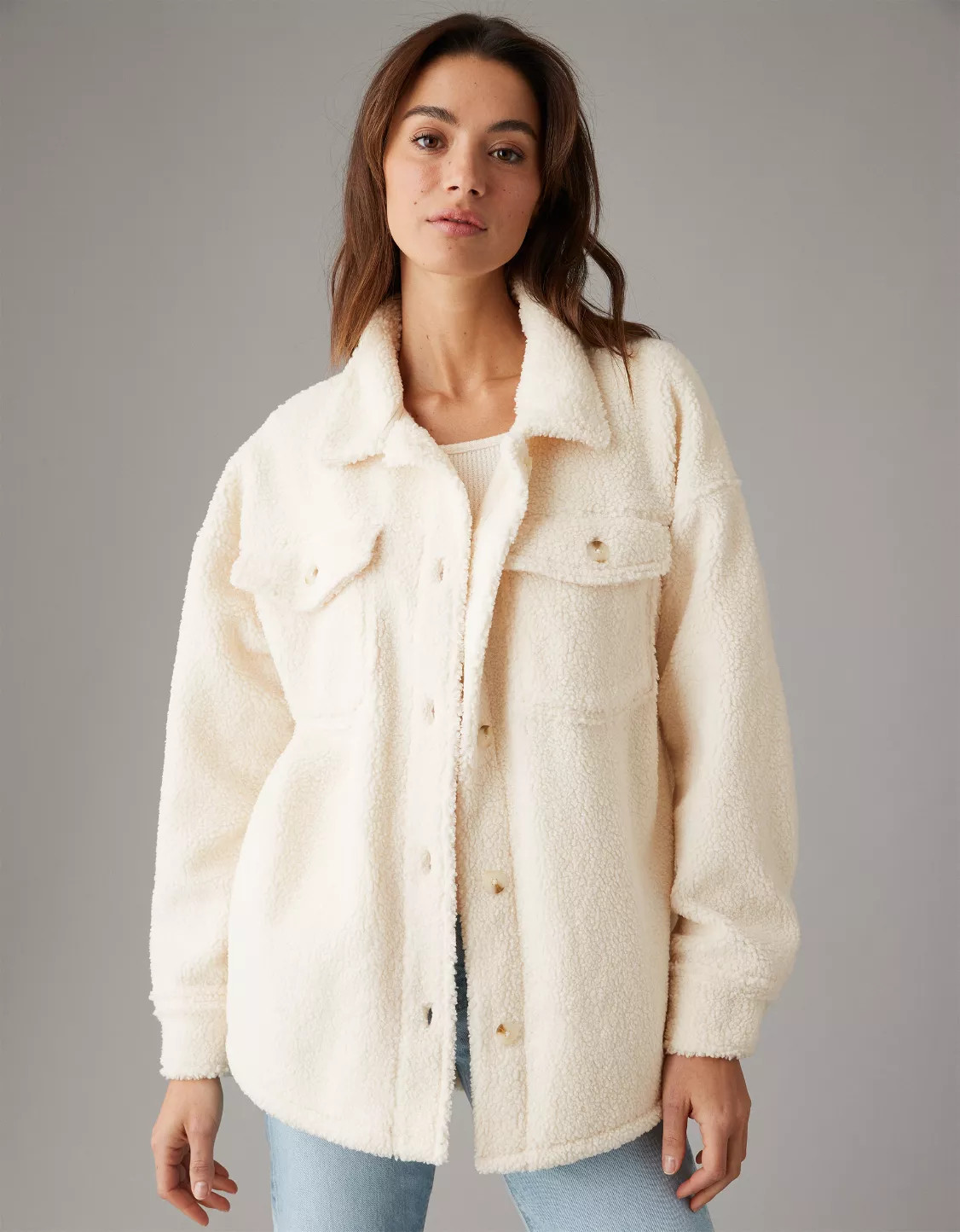 AE Sherpa Shacket | American Eagle Outfitters (US & CA)