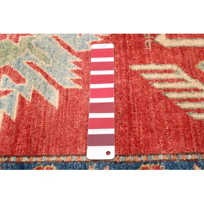 One-of-a-Kind Tomita Hand-Knotted New Age 9' x 12'10" Rectangle Wool Area Rug in Red | Wayfair North America