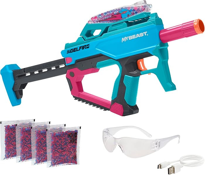 NERF Pro Gelfire X MrBeast Full Auto Blaster & 20,000 Gelfire Rounds, 300 Round Hopper, Rechargea... | Amazon (US)