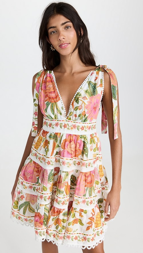 Macaw Bloom Off-White Mini Dress | Shopbop