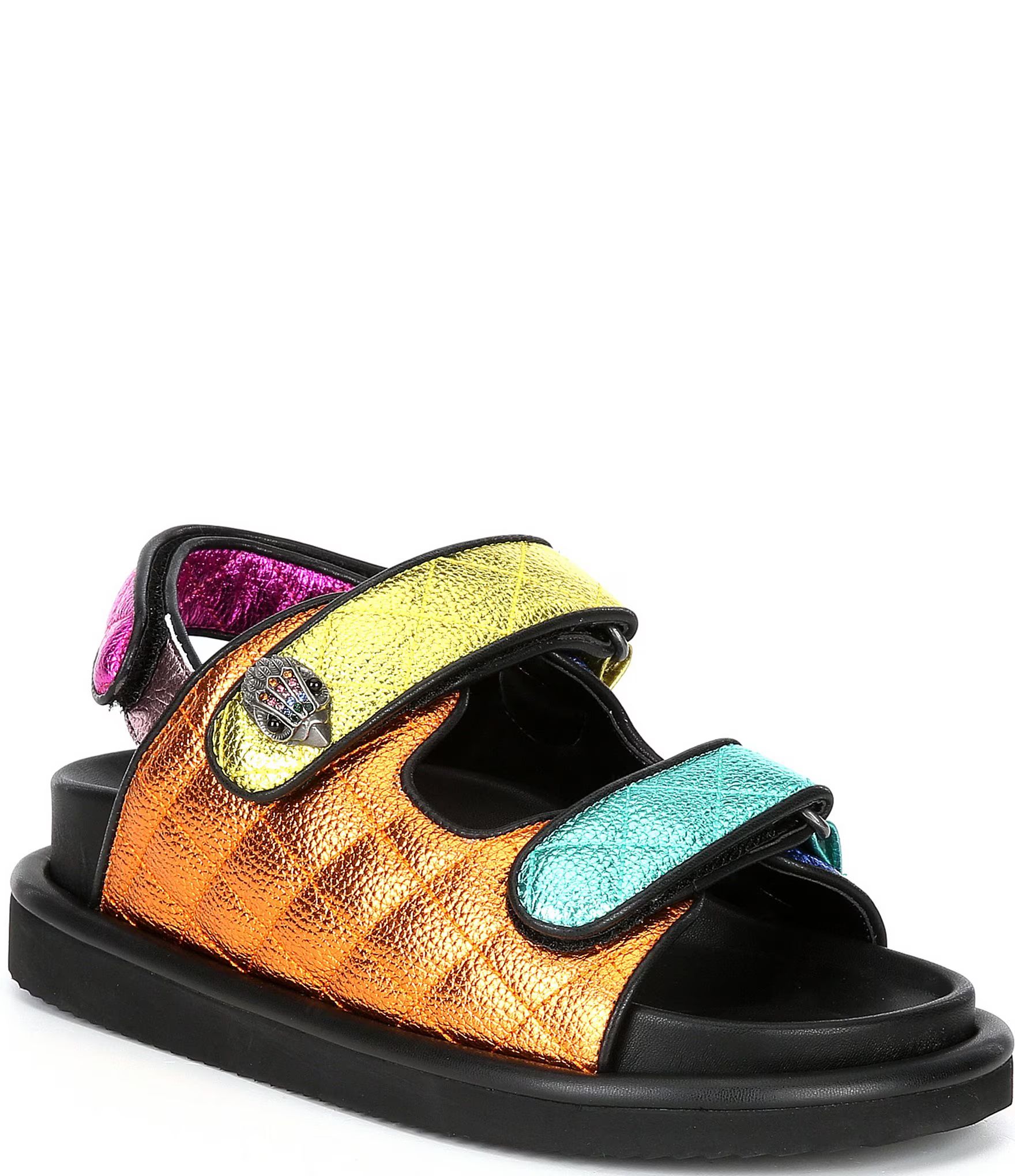 Orson Rainbow Quilted Detail Leather Platform Sandals | Dillard's