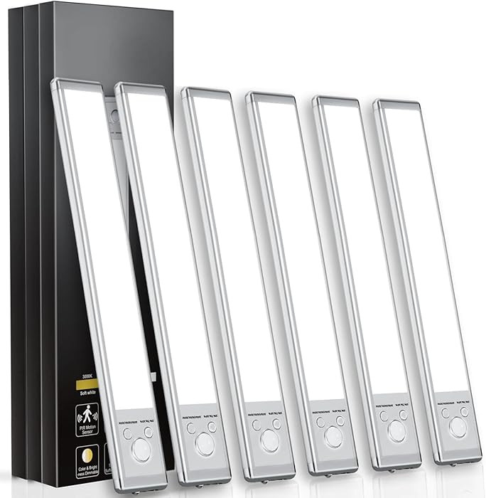 Under Cabinet Lights,76 LED Operated Motion Sensor Light Indoor,1500mAh USB Rechargeable Closet L... | Amazon (US)