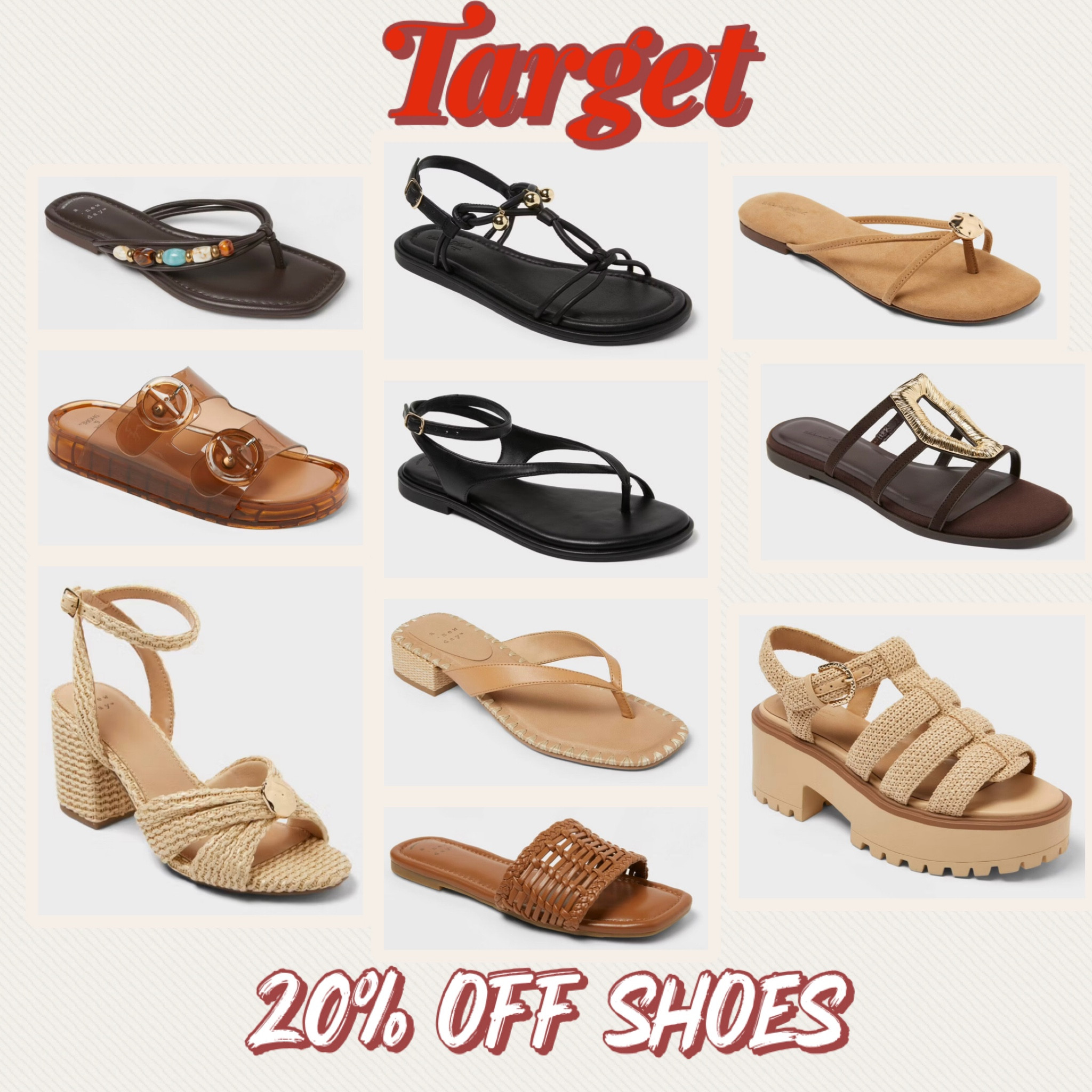 20% off shoes at Target! 


#summer #sandals #targetstyle #travel #vacation 

#LTKSaleAlert #LTKSeasonal #LTKTravel
