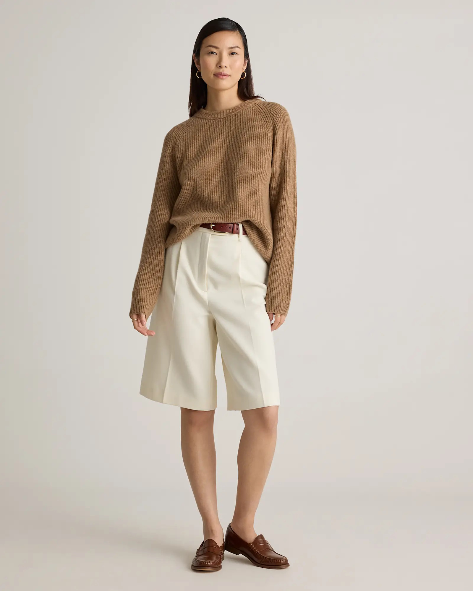 Mongolian Cashmere Fisherman Crewneck Sweater | Quince