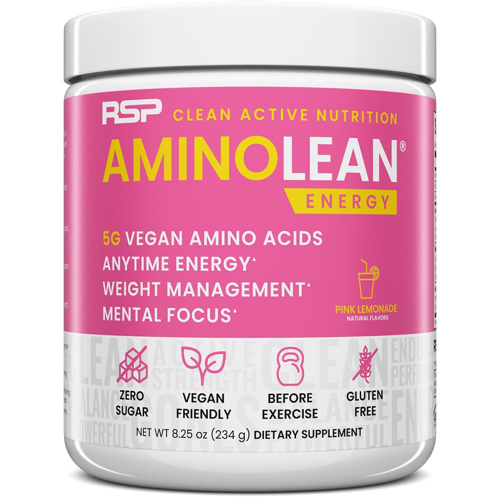 RSP NUTRITION AminoLean Pre Workout Powder, Amino Energy & Weight Management with Vegan BCAA Amin... | Amazon (US)