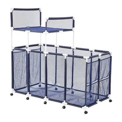 Pool Storage Bin, 64.96 x 33.46 x 64.96 in, Rolling Pool Float Storage Organizer with Side Pockets & Noodles Holder Rack, Durable Plastic Frame, Pools | Wayfair North America