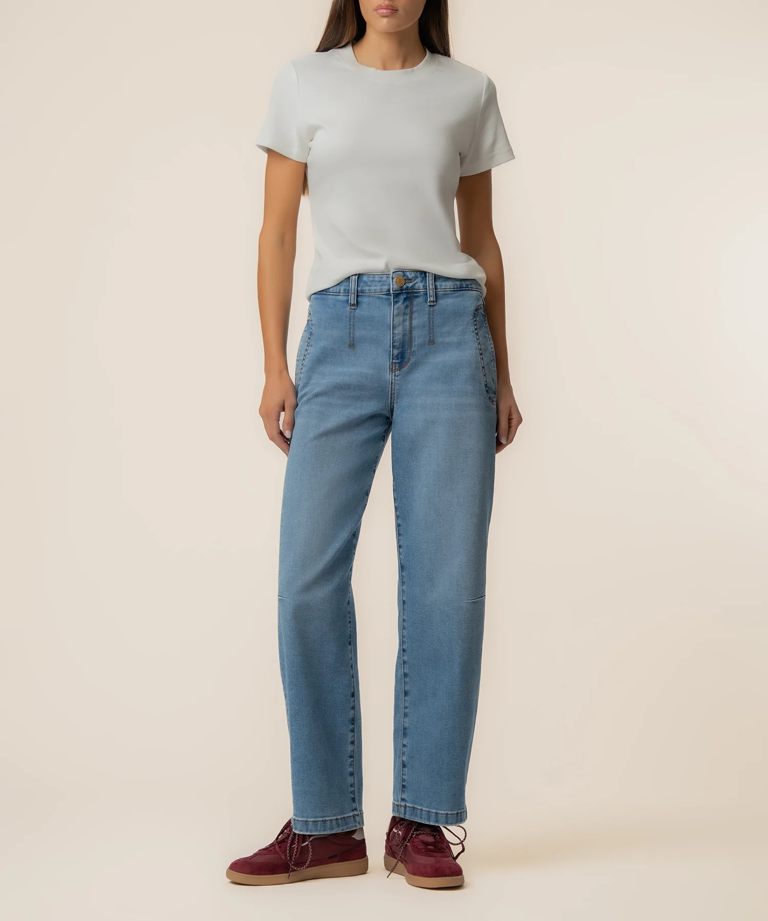 Ashton High Rise Wide Leg Barrel, Exclusive in Tubular Wash - Kut from the Kloth | Kut From Kloth