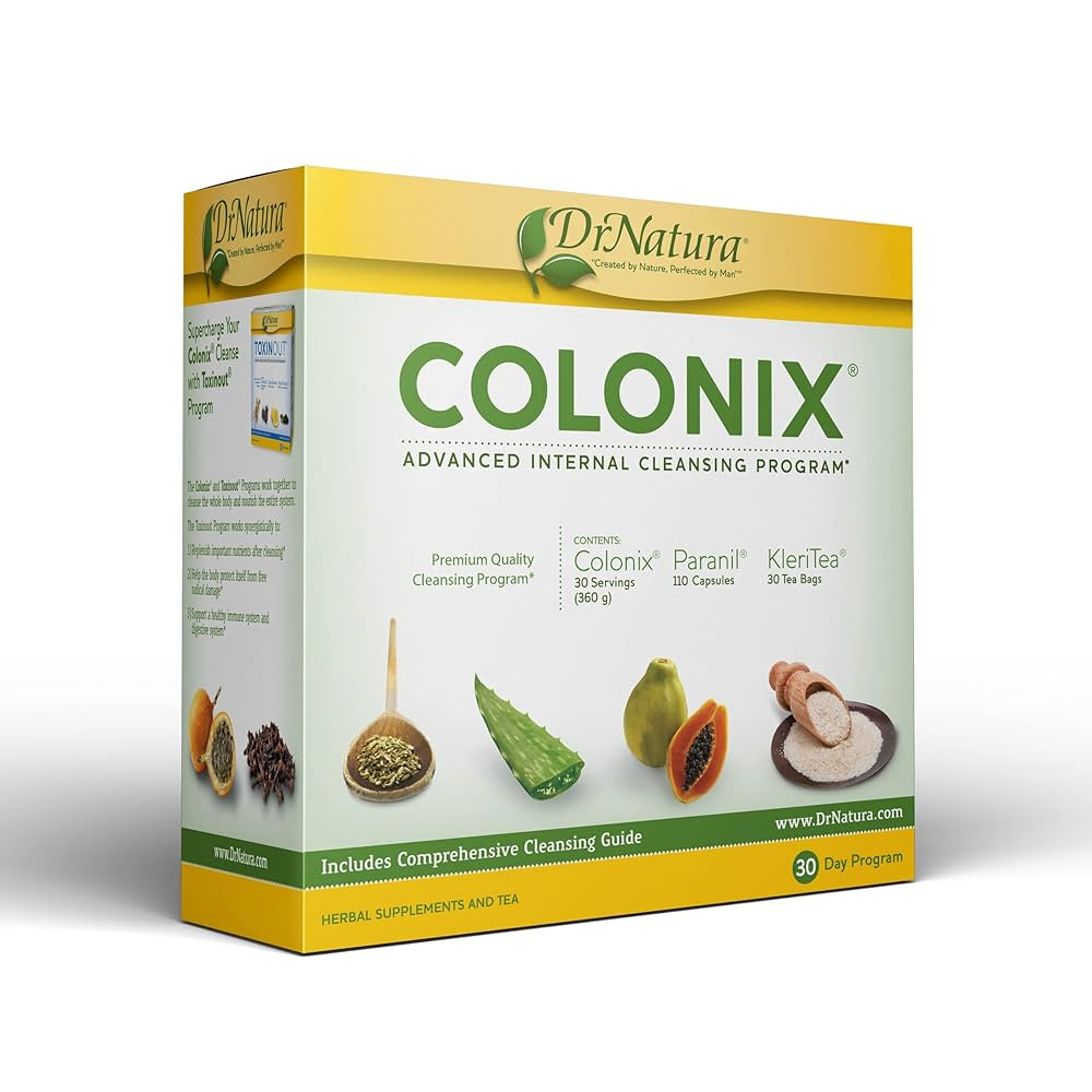 Colonix Kit Whole Psyllium Husk Powder for Colon Cleanse, 30 Day Pack Colon Cleanser (16 oz) | Amazon (US)