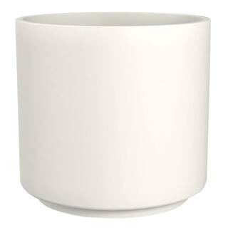 Trendspot 16 in. Matte White Cylinder Ceramic Planter-CR11502N-16W - The Home Depot | The Home Depot