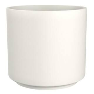 16 in. Matte White Cylinder Ceramic Planter | The Home Depot