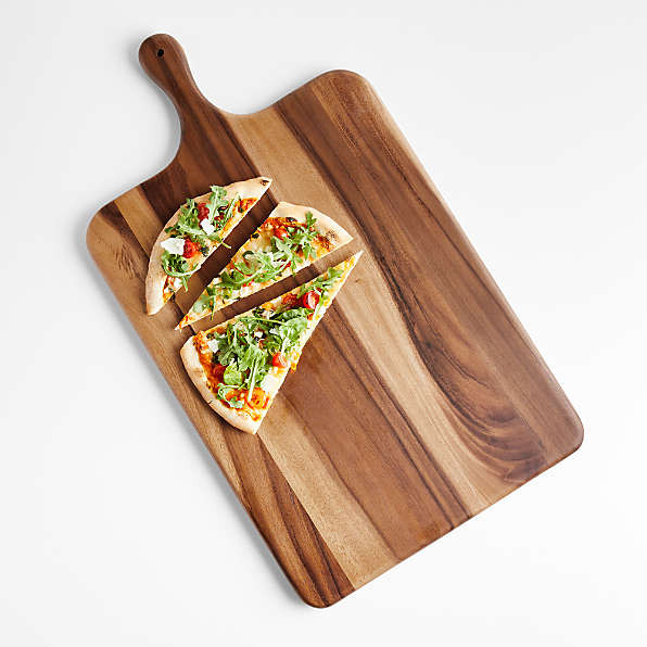 tondo acacia rectangle serving board | Crate & Barrel