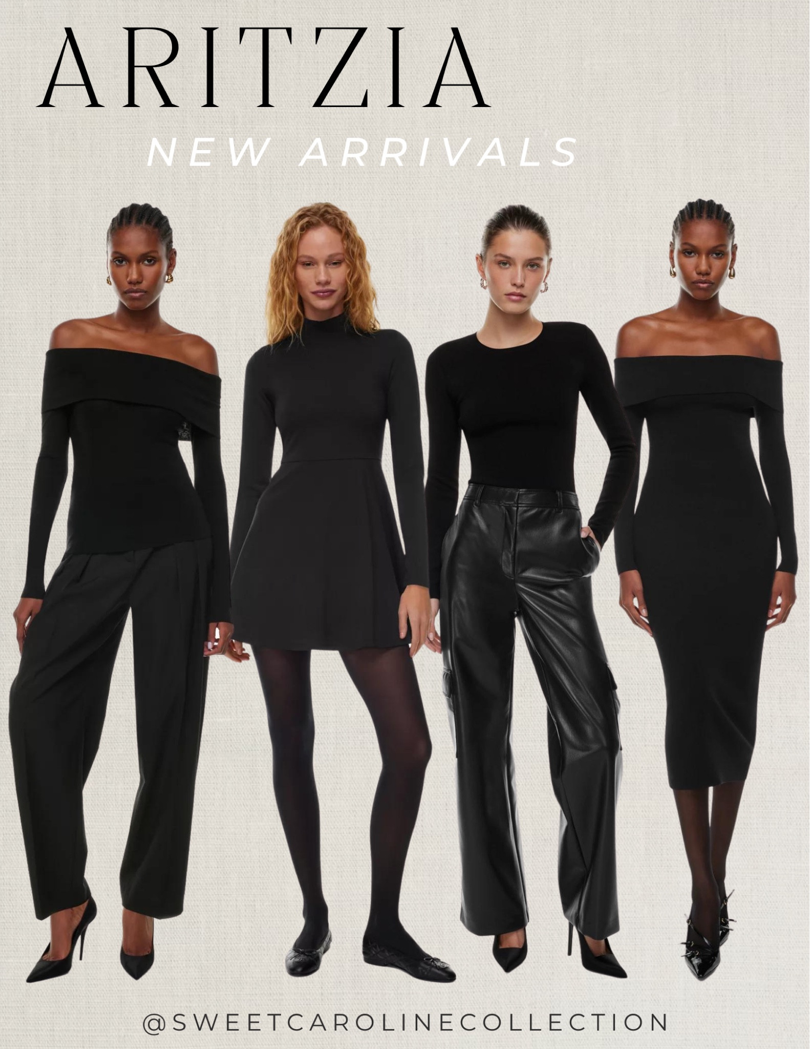 ARITZIA New Arrivals 🖤 

Off the shoulder dress, knit dress, leather pants, black dress, black outfit, date night look, birthday outfit, casual wear, trendy, new arrivals, best seller, Party dress, holiday dress, holiday outfit, holiday style, Christmas dress, new years dress, satin dress, velvet dress, strapless dress, elegant dress, Dress, work dress, office look, professional dress, mini dress, midi dress, long sleeve dress, plaid dress, tweed dress, Sweater, cardigan, satin pants, trousers, jeans, turtleneck, midi skirt, mini skirt, stripe sweater, shoes, jeans, dress, bag, purse, jewelry, hat, turtleneck, scarf, skirt, coat, blazer, pants, sweater dress, bodysuit, vest, jacket, top, blouse, blazer, thanksgiving outfit, fall style, fall fashion, mango, aritzia, Zara, H&M, j.crew, workwear, office outfit, style, luxe, high end, classic, chic, winter style, fashion, holiday outfit, sale alert, under 300, under 200, under 100, under 50, new arrivals, best seller, sweet Caroline collection 

#LTKstyletip #LTKfindsunder100 #LTKSeasonal