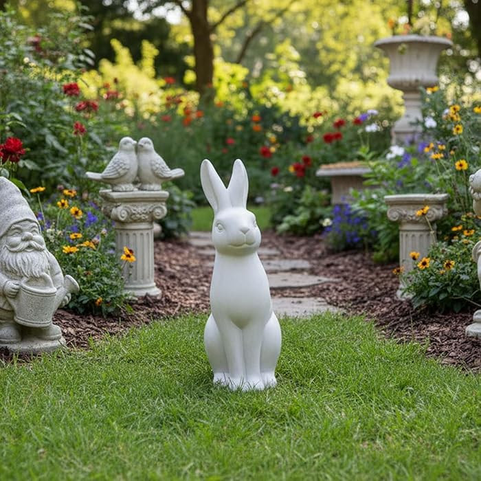 Urban Trends Collection Vintage and Elegant Gloss Gray Finish Terracotta Sitting Rabbit Figurine ... | Amazon (US)